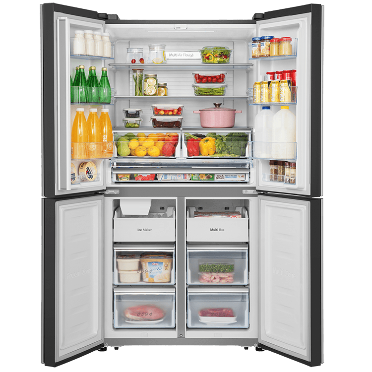 Lg Electronics 23 3 Cu Ft French Door Refrigerator With Instaview Dual And Craft Ice In Printproof Black Stainless Counter Depth Lrfvc2406d The Home Depot