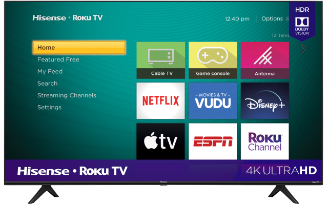 58" 4K UHD Hisense Roku TV with HDR (2020)