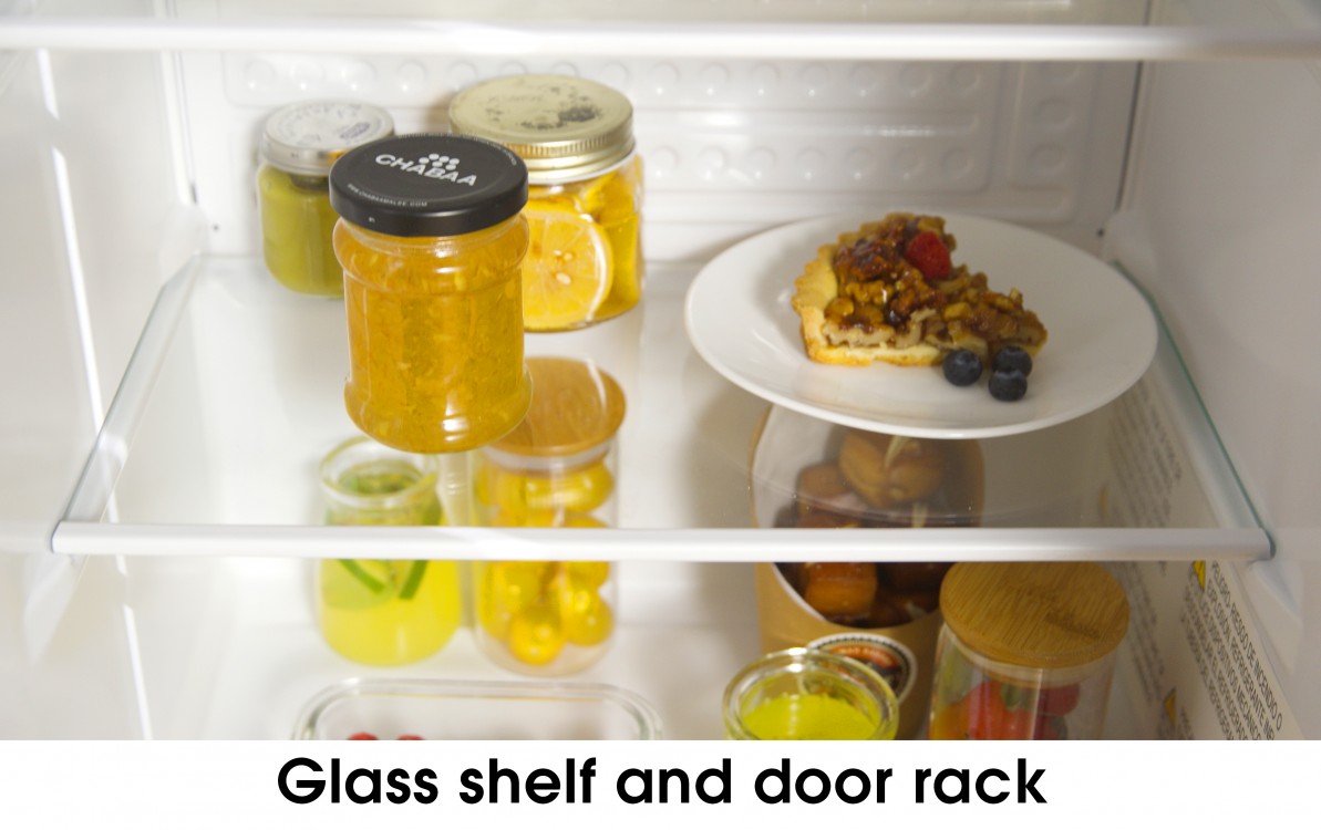 Glass shelf and door rack