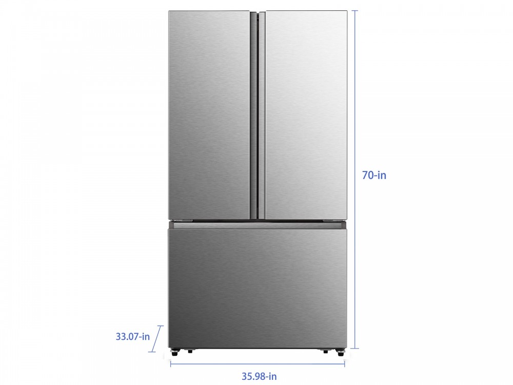 two door fridge width