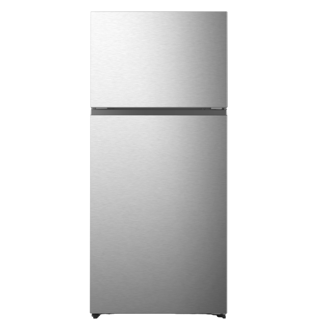 Hisense 18 cu Ft Top Mount Freezer Refrigerator Silver With Ice Maker Ready