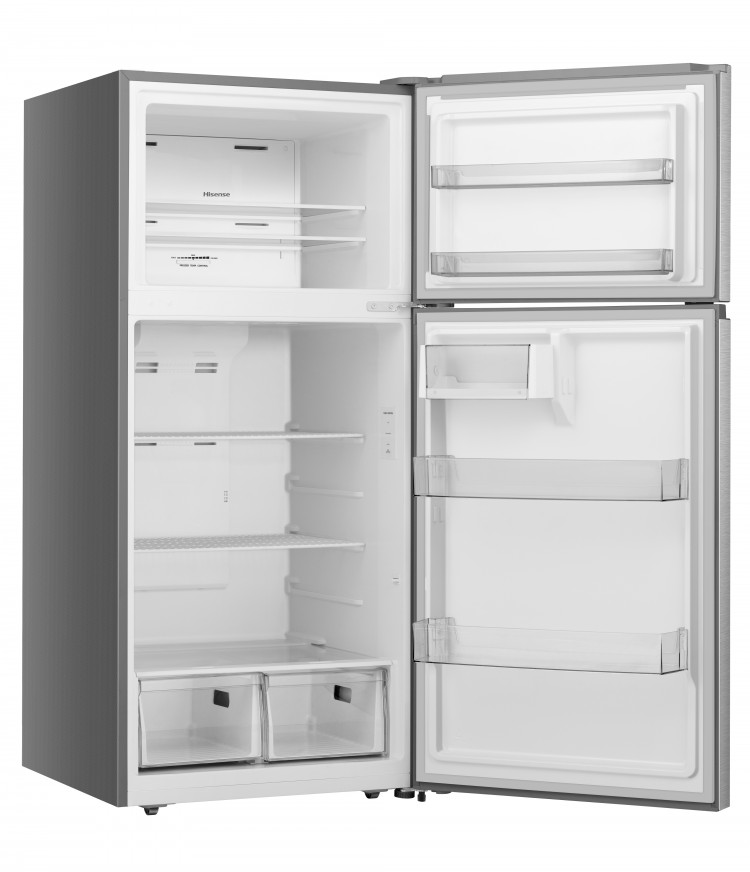 Hisense 18 cu Ft Top Mount Freezer Refrigerator Silver With Ice Maker