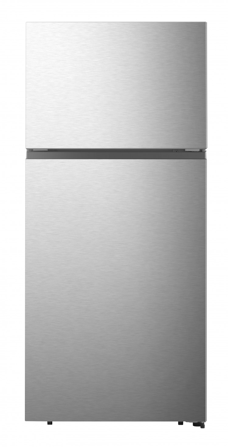 Hisense 18 cu Ft Top Mount Freezer Refrigerator Silver With Ice Maker