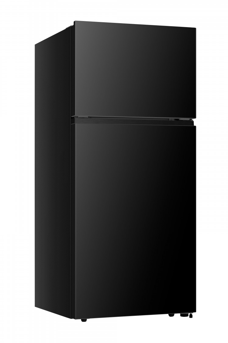 Hisense 18 cu Ft Top Mount Freezer Refrigerator Black With Ice Maker