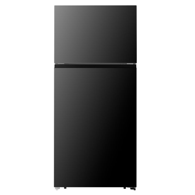 Hisense 18 cu Ft Top Mount Freezer Refrigerator Black With Ice Maker Ready