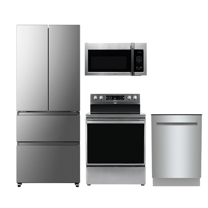 Black stainless steel Kitchen Appliance Packages at