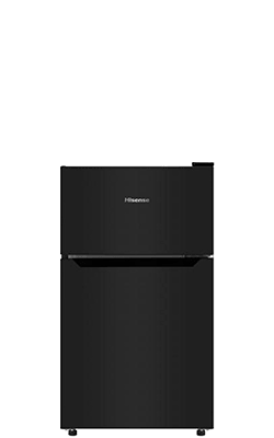 Compact Two-Door Reversible Refrigerator Hisense 3.2 Cu Black Ft 