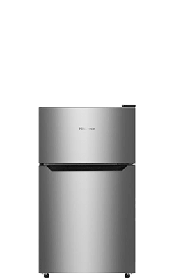3.2 Cu. Ft. Double-Door Compact Refrigerator (Stainless Steel) (RT32D6ASE)  - Hisense USA